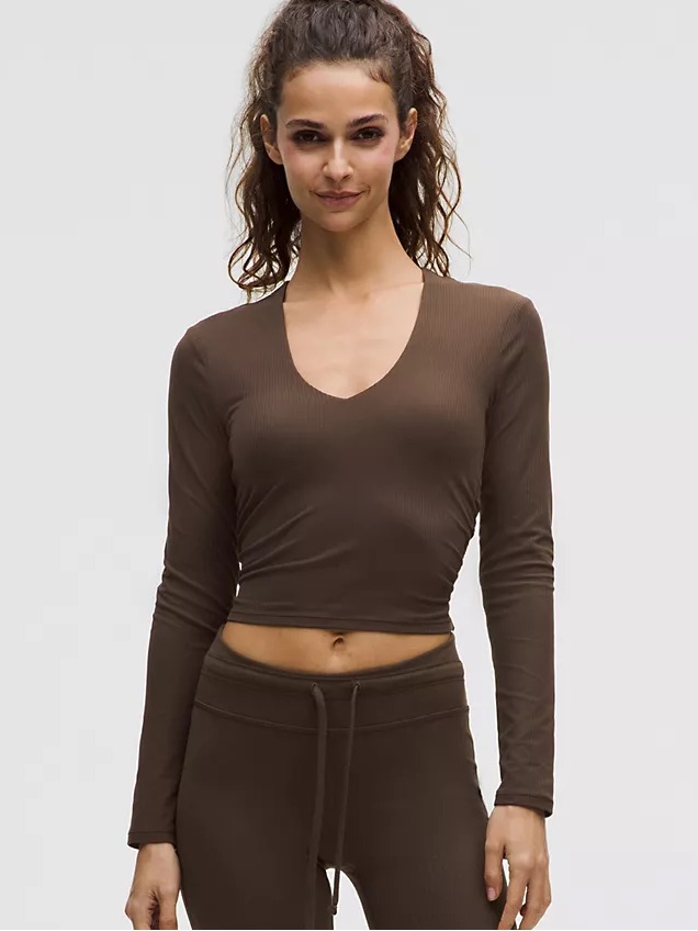 Lululemon All It Takes Ribbed Nulu V-Neck Long Sleeve Short